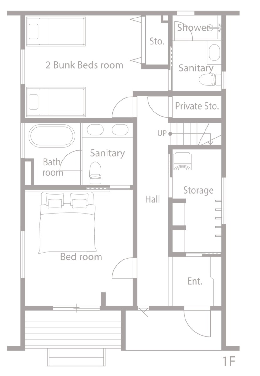 Hinoki Chalet Floorplan 1F